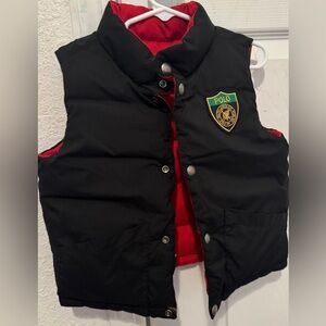 Polo by Ralph Lauren Black and Red Quilted Vest